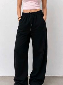 Black Wide Leg Sweatpants