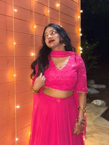 Beautiful Pink Lehenga Choli Set small size