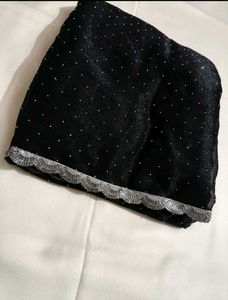 Elegant Black Saree with Embellishments