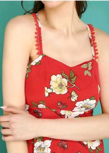 🍂🍁Red Floral Sundress
