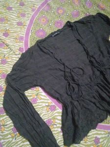 Women's Peplum Tie-Up Top