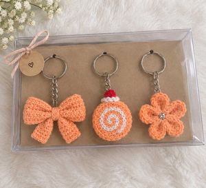 Handmade Crocheted Keychain Set