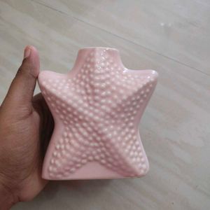 Pink Starfish Shaped Ceramic Vase