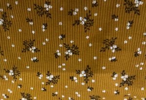 Mustard Floral Print Collared Top