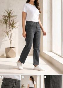 Dark Wash Relaxed Fit Jeans/ mom jeans /
