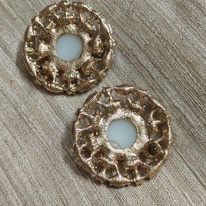 Vibrant Pearl &amp; Gemstone Stud Earrings
