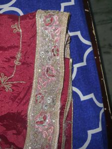 Embellished Pink dress with shalwar and dupatta