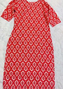 Women's Digital Printed A-line Kurti,Boho Earrings