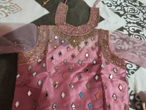 Elegant Pink Net Lehenga Choli Set