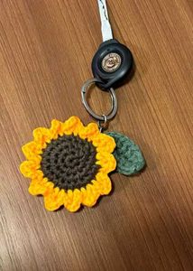 Crochet Sunflower Keychain