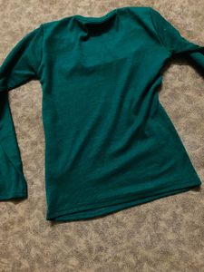 Solid Teal Long Sleeve Top