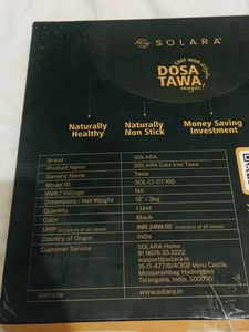 Solara Cast Iron Dosa Tawa Magic😋