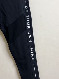 Black Athleisure Pants with "Do Your Own Thing"
