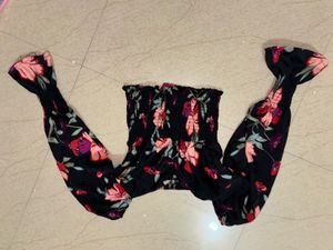 Floral Smocked Off-Shoulder Top