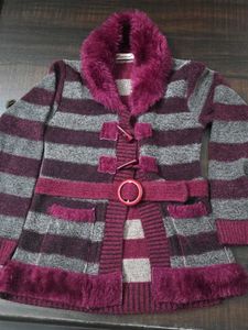 Chic Striped Knit Cardigan