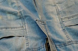 Denim Jumpsuit With Deep Front Pockets