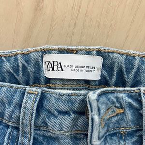 Zara Classic Blue Wash Straight Leg Jeans