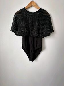 Bershka Backless Shimmer Body Suit