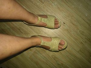 Gold Glitter Sandals