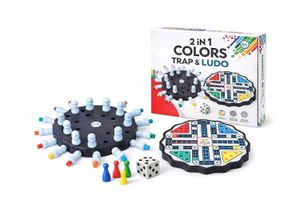 2-in-1 Colors Trap & Ludo Board Game