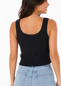 Chic Black Knit Tank Top
