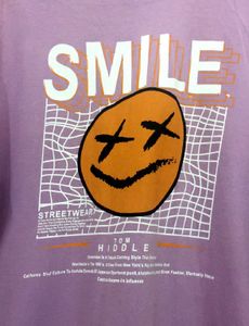 Lavender Smiley Face T-Shirt