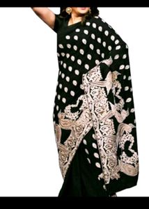 Elegant Black gota zari Saree
