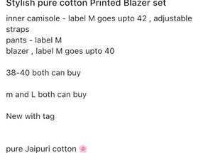 Elegant Printed Kurta Set with blazer