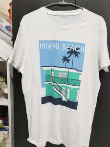 Miami Beach Graphic Tee &amp; Denim Shorts Set