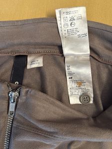 HnM Suede Zip-Front Pants
