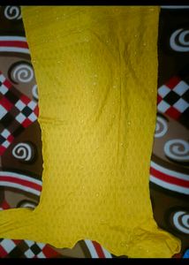 Yellow Chikankari Kurta in L 40 size