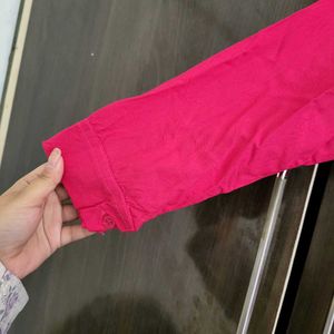 Vibrant Pink Button-Down Shirt