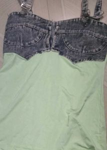 Denim Bustier Tank Top