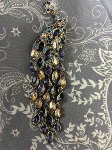 Stunning Peacock Brooch