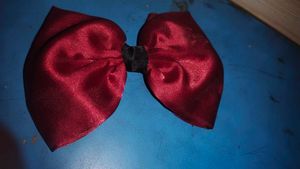 Elegant Red Bow Hair Clip