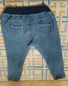 Stretchable Blue Jeans/ Elastic Belt