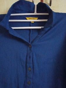 Global Desi Blue Button-Down