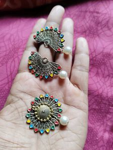 Boho Peacock Feather Earrings