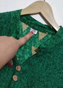 Green Anarkali Long Kurti For Girl &amp; Women 36 Bust