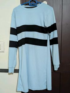Light Blue Striped Long Sleeve Top