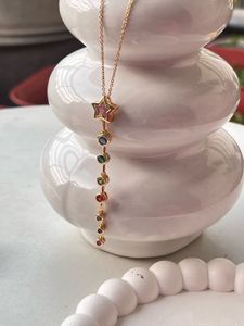 Star Charm Colorful Stone Necklace