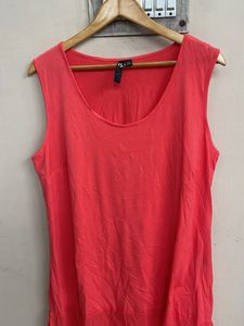 Coral Sleeveless Flowy Top