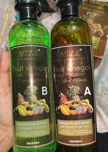 Fruit vinegar hair colour gel natural brown