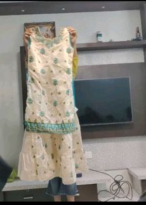 Embroidered Kurta with Sharara Set