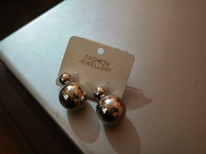 Cute Silver Ball Stud Earrings