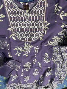 Beautiful Purple Ethnic Kurta Set