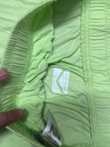 Neon Green Lace Trim Tank pant