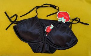 271 -- cute satin Strawberry Bikini Set