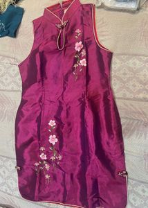 Silk Chinese Cheongsam Dress