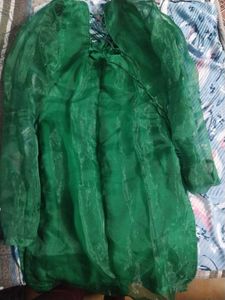 Organza Green Kurti